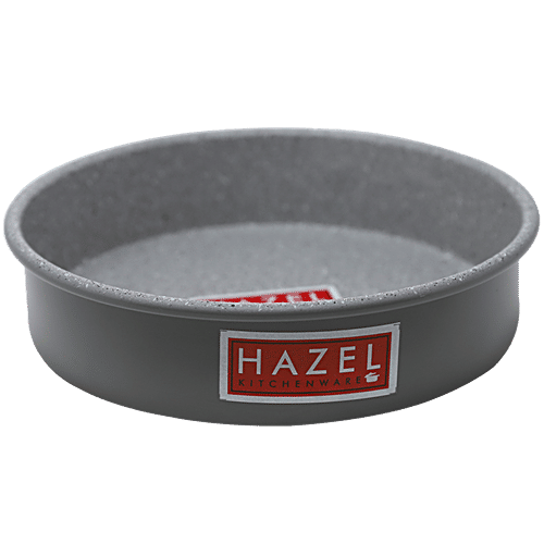 Buy HAZEL Cake Mould Heavy Gauge, Round Shaped, Baking Tin For Microwave, OTG, Grey Online at
