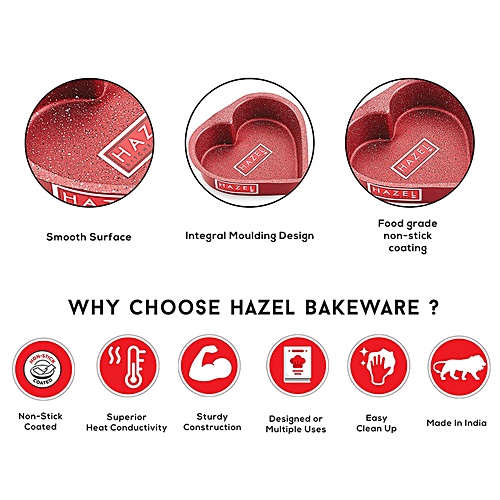 Buy HAZEL Cake Mould Heavy Gauge, Heart Shaped, Baking Tin For