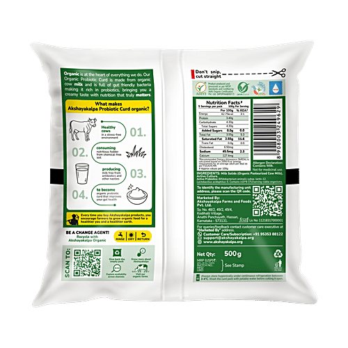 Akshayakalpa Organic Probiotic Curd, 500 g