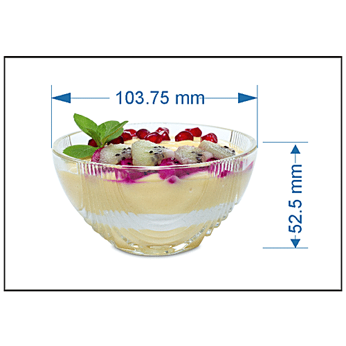 Buy Yera Glass Bowl Elegant Design, Easy To Clean, For Multipurpose Use Online at Best Price