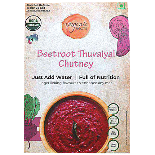 Organic Roots Beetroot Thuvaiyal Instant Chutney Mix - Rich In Nutrition, No MSG, 30 g (Pack of 2) 