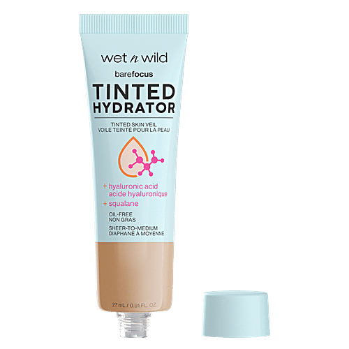Wet N Wild Bare Focus Tinted Hydrator Skin Veil - Semi-Matte Finish, 27 ml Medium Tan