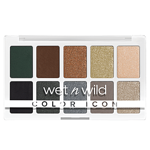 Wet N Wild New Color Icon 10-Pan Shadow Palette - Highly Pigmented, Buttery Formula, 12 g Lights Off 