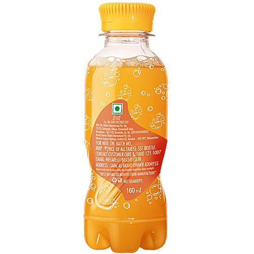 Bisleri Fonzo Mango With Fizz, 160 ml Ready To Serve Fruit-Based Beverage, Refreshing