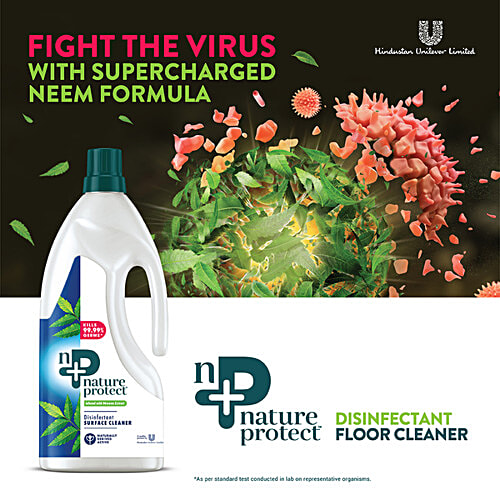 Nature Protect Disinfectant Floor Cleaner -  Neem, For Floor & Surfaces, Kills Germs & Viruses, 1.8 L  
