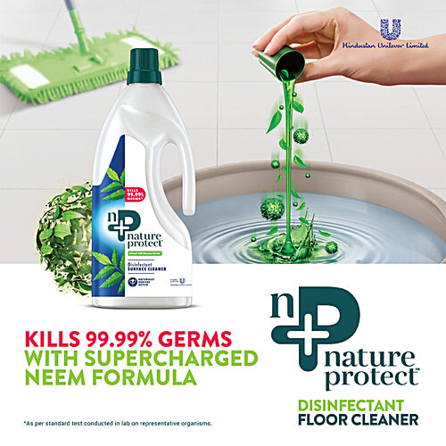 Nature Protect Disinfectant Floor Cleaner -  Neem, For Floor & Surfaces, Kills Germs & Viruses, 1.8 L  