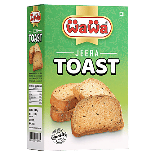 Wawa Jeera Toast - Vegetarian Rusk, Sweet & Light, Teatime Snack, 400 g