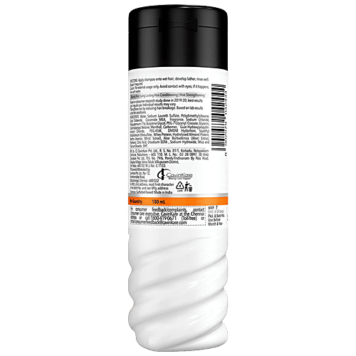 Biker's Strong & Bouncy 2-In-1 Shampoo + Conditioner - With Whey Protein & Almond, For Strong, Smooth & Shiny Hair, For Men, 180 ml