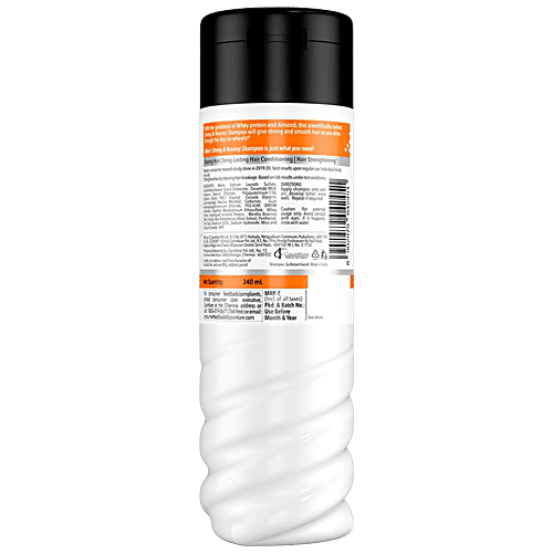 Biker's Strong & Bouncy 2-In-1 Shampoo + Conditioner - With Whey Protein & Almond, For Strong, Smooth & Shiny Hair, For Men, 340 ml