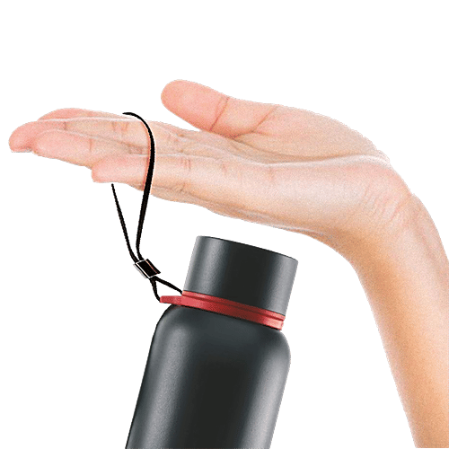 Borosil Hydra Trek Hot & Cold Stainless Steel Flask/Bottle - Vacuum Insulated, Black, 850 ml (1 pc)