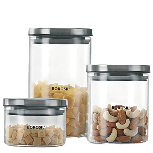 Buy Borosil Classic Glass Jar Kitchen Storage, Microwave & Fridge