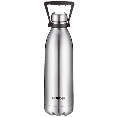 Buy Borosil Flask With Handle Stainless Steel, Vacuum Insulated