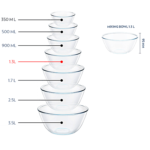 Buy Borosil Glass Mixing/Serving Bowl With Lid Oven & Microwave Proof