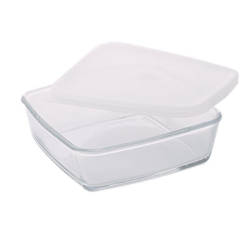 Buy Borosil Borosilicate Glass Baking Dish With Lid Square, Microwave