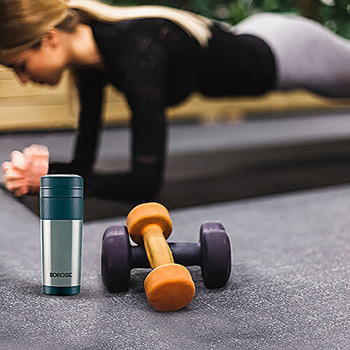 Borosil Tea & Coffee Travel Mug, Stainless Steel, Vacuum Insulated, Hydra Travelmate, 350 ml (1 pc)