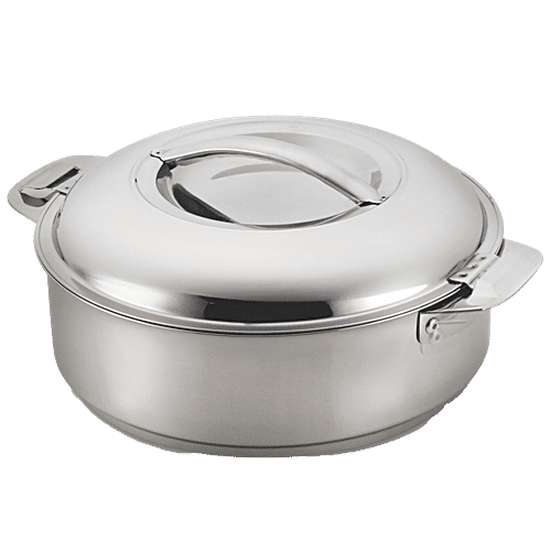 Borosil Stainless Steel Idli Server - Insulated, Airtight, Silver, 3 L (1 pc) 