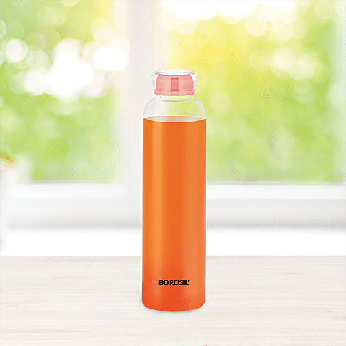 Buy Borosil Crysto icate Glass Transparent Water Bottle, Glass Lid Online at Best Price of Rs