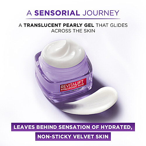 L'Oreal Paris Revitalift Hyaluronic Acid - Plumping Day Cream, For Hydrated, Smooth & Radiant Skin, 15 ml Jar 