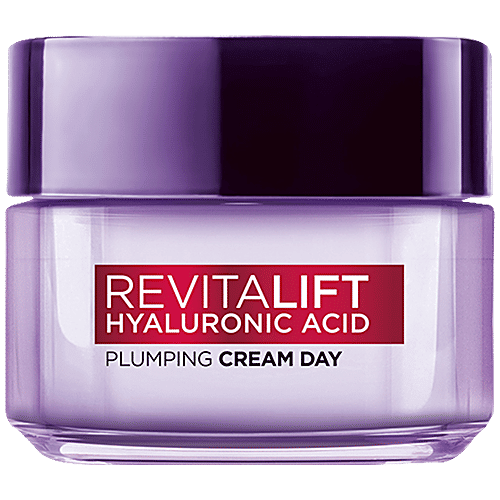 L'Oreal Paris Revitalift Hyaluronic Acid - Plumping Day Cream, For Hydrated, Smooth & Radiant Skin, 50 ml Jar 