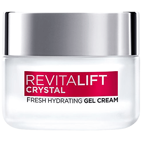 L'Oreal Paris Revitalift Crystal Fresh Hydrating Gel Cream - Oil Free Finish, For Clear Skin, 15 ml Jar 