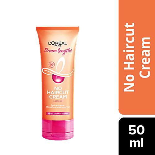 L'Oreal Paris Dream Lengths No Haircut Cream - Leave In, Seals Split Ends & Tips, Paraben Free, 50 ml  