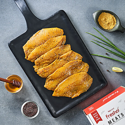 Buy Fresho Honey Mustard Tilapia Fillets Fresh & Juicy, Marinated