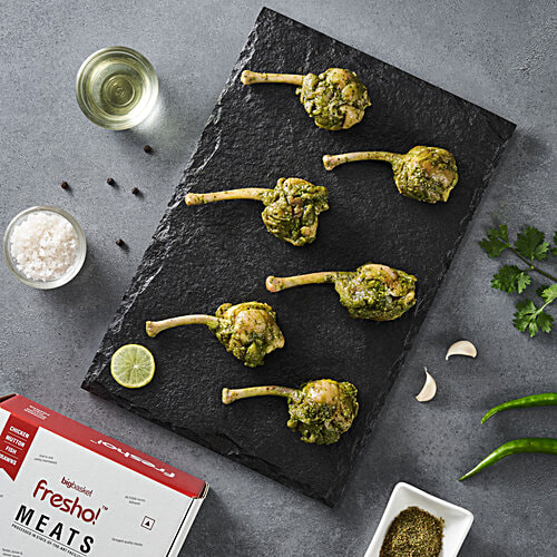 fresho! Hariyali Chicken Lollipop, Marinated, 200 g (8-10 pcs)