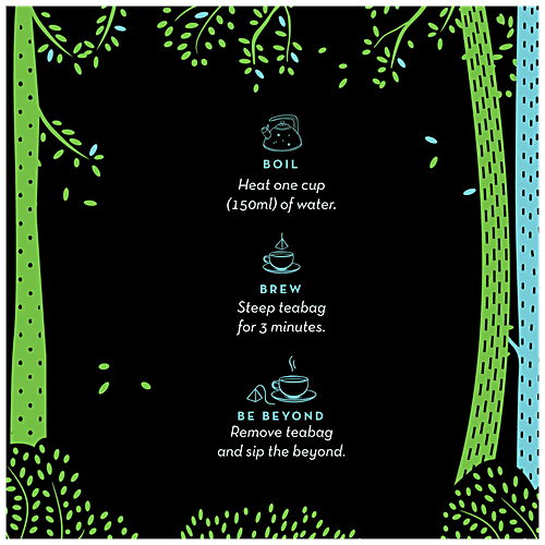 Beyondarie Wild Green Tea With Tulsi & Mint - Helps In De-Stressing, Antioxidant Rich, 2.5 g (15 Tea Bags x 2.5 g Each) 