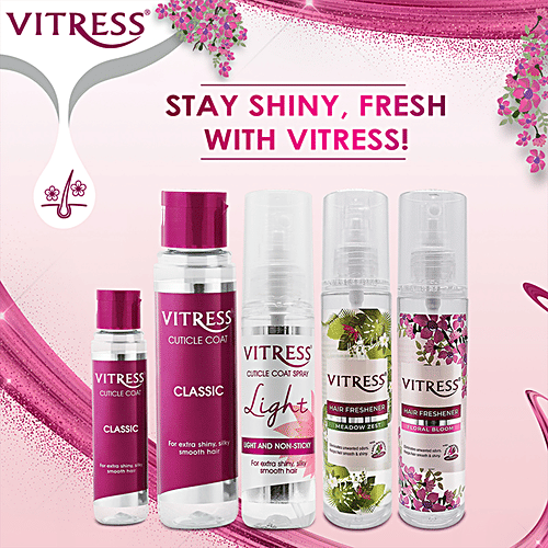Vitress Hair Freshener - Floral Bloom, Eliminates Odour, Makes Texture Smooth & Shiny, 100 ml