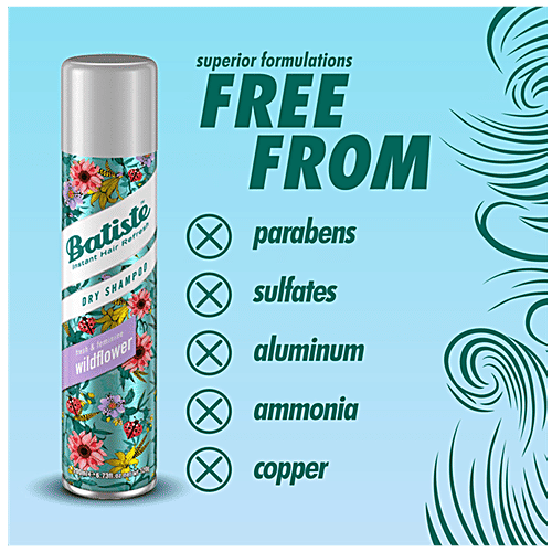 Buy Batiste Dry Shampoo Fresh & Feminine Wildflower, Feel Refreshed