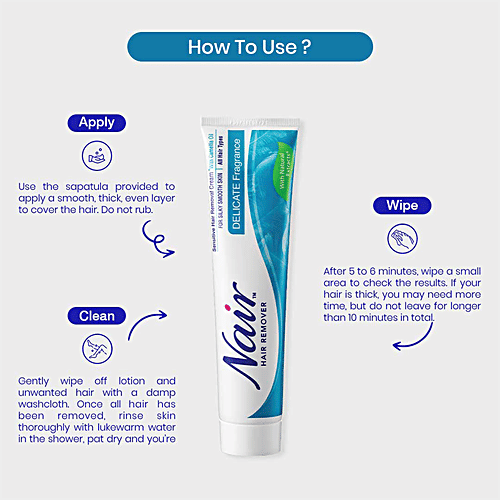 Nair  Delicate Cream - Hair Removal, For Body & Legs, Dermatologically Tested, 110 g  