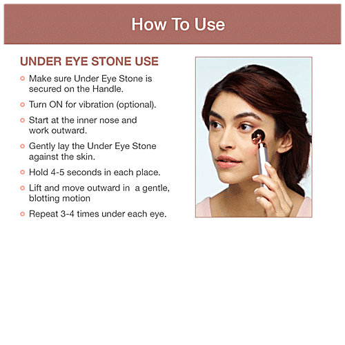 Flawless Contour Micro Vibrating Facial Jade Roller & Massager - Reduce Puffiness & Dark Circles, 1 pc