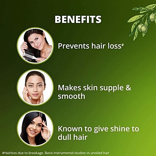 Bajaj 100% Pure Olive Oil - Virgin & Cold Pressed, Prevents Hair Loss, No Parabens, 200 ml Bottle 