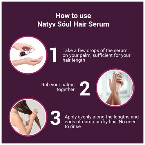 Natyv Soul Hair Serum - With Sacha Inchi Oil, Up To 24 Hours Of Frizz Control, No Parabens, From Peru, 100 ml Bottle 