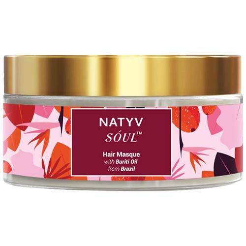 Natyv Soul Hair Masque - With Buriti Oil, Repairs Damage, No Parabens, From Brazil, 200 g Jar 