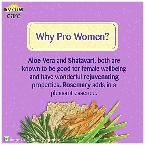 Tata Tea Care  Pro Woman Herbal Infusion Green Tea - With Shatavari, Aloe Vera & Rosemary, 35 g (25 Tea Bags x 1.4 g Each) 