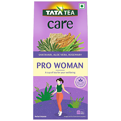 Tata Tea Care  Pro Woman Herbal Infusion Green Tea - With Shatavari, Aloe Vera & Rosemary, 35 g (25 Tea Bags x 1.4 g Each) 