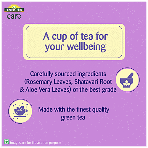 Tata Tea Care  Pro Woman Herbal Infusion Green Tea - With Shatavari, Aloe Vera & Rosemary, 35 g (25 Tea Bags x 1.4 g Each) 