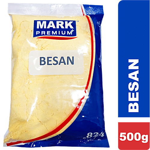 Mark Premium Besan - Made From Chana Dal, Rich In Protein & Iron, Gluten Free, 500 g Pouch 