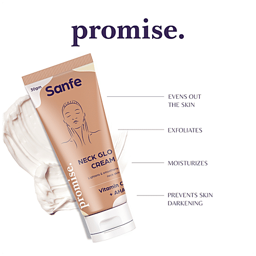 Sanfe Promise Vitamin C Neck Glo Cream - Lightens Dark Spots, 30 g  