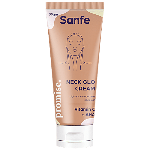 Sanfe Promise Vitamin C Neck Glo Cream - Lightens Dark Spots, 30 g  