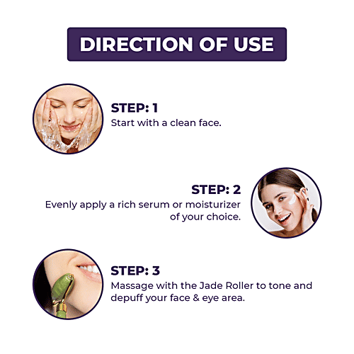 Sanfe Selfly Jade Roller - Facial Massager, 100% Natural Original Crystal Stone, 50 g  