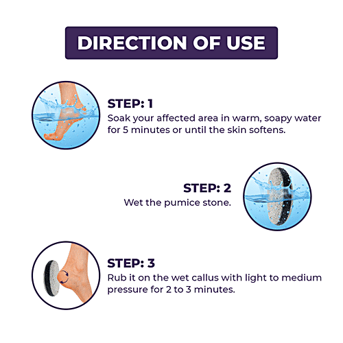 Sanfe Selfly Pumice Stone With Rubber For Foot - Used As Smoother & Massager, 50 g