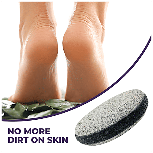 Sanfe Selfly Pumice Stone With Rubber For Foot - Used As Smoother & Massager, 50 g