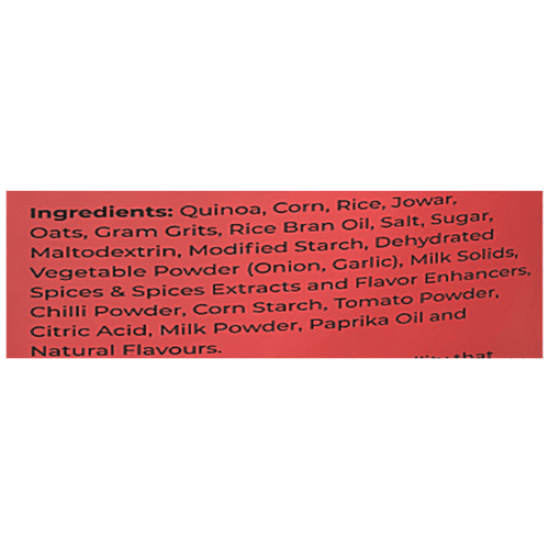 The Snack Hack Quinoa Puffs - Cheesy Tomato, Rich In Fiber & Iron, Gluten Free, 70 g Pouch 