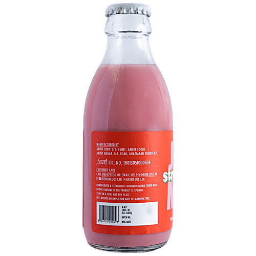 Just Flavoured Milk - Strawberry, Made With Real Milk, Zero Preservatives, 180 ml