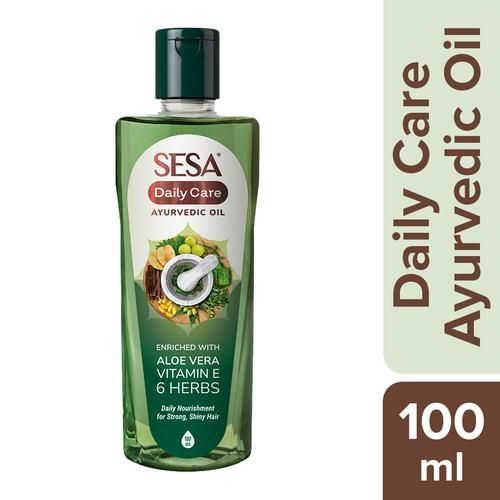 Buy Sesa Daily Care Ayurvedic Hair Oil - With Aloe Vera, Vitamin E & 6  Herbs, For Strong, Shiny Hair Online at Best Price of Rs  - bigbasket