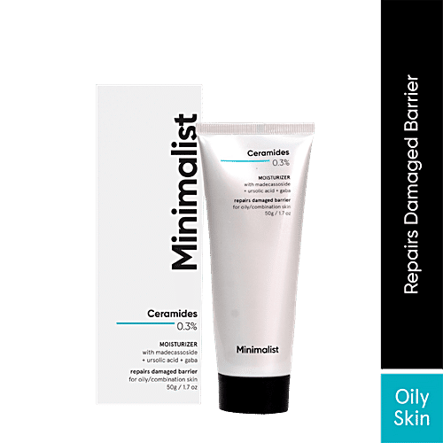 Minimalist Face Gel - Ceramides 0.3% +  Madecassoside, Repairs & Moisturizes Oily Skin, 30 g  