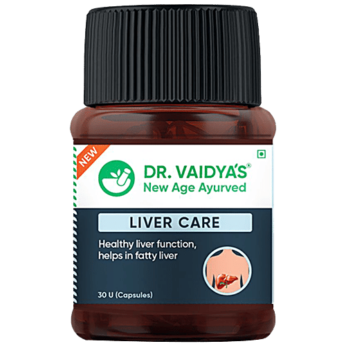 Dr. Vaidyas Liver Care Capsules - Glioy Extract, Ayurvedic, Helps Reduce Fat, Protects From Toxin Drugs, 30 pcs  
