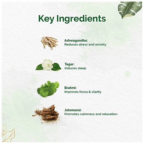 Dr. Vaidyas Stress Relief Capsules - Ayurvedic, Non Addictive, Helps Combat Anxiety & Promotes Sound Sleep, 30 pcs  